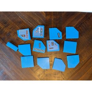 1980s Fisher Price Construx 578‎ blue flat panels parts replacement fp toys 2x2